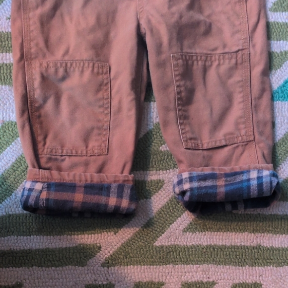Carhartt Tan Bib Overalls Flannel Lined - Picture 4 of 8